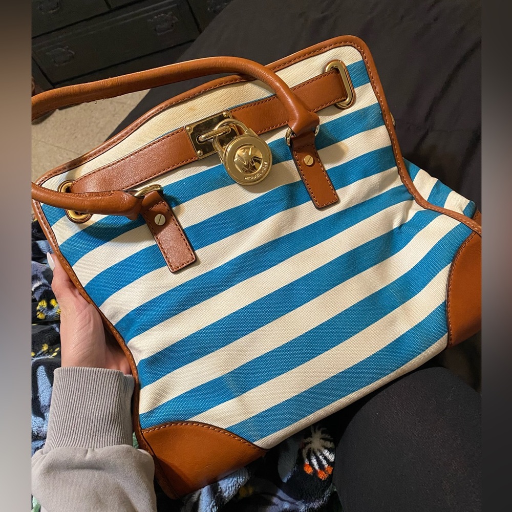 Michael Kors Canvas Striped Purse